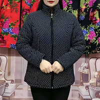 冬季新款中老年妈妈修身棉服中老年女装民族风立领棉服棉袄外套女