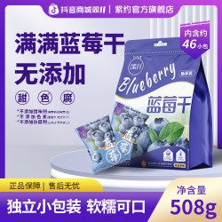 紫约 蓝莓干508g/袋香甜即食蜜饯酸甜颗粒独立小包装休闲零食官方
