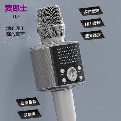 麦郎士声T17无线蓝牙双喇叭K歌麦克风话筒一体式音响唱歌神器