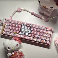 hellokitty键帽pbt材质原厂高度侧透适配wootingmade68，7587等等