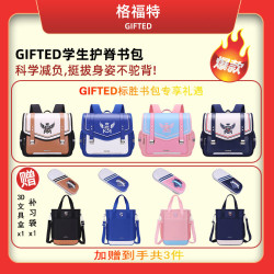 GIFTED1天使翅膀儿童书包横版一三六年级男女减负护脊新立体背包