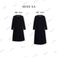 MISS SA 珍珠领长裙新款高端轻奢优雅百搭修身长袖连衣裙24119882