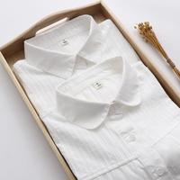 2024加绒加厚白色衬衫女长袖学生宽松拼接打底内搭保暖衬衣上档次