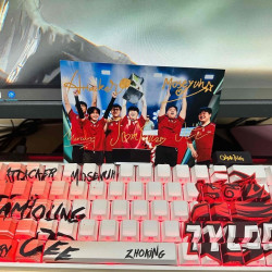 CSGO天禄定制键帽侧刻透光PBT材质热升华工艺适配60 68 74 75等