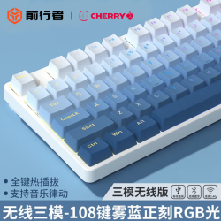 前行者 Z108樱桃cherry轴客制化机械键盘无线三模侧刻键盘青轴游戏