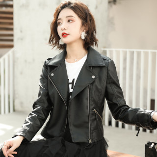 经典皮衣机车服短款春秋皮夹克朋克修身显瘦小外套X100