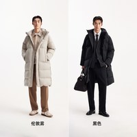 杰克琼斯 抗沾湿 连帽过膝长款 男士羽绒服