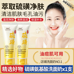 劳丽诗 硫磺氨基酸净颜乳深层清洁污垢油腻保湿补水绵密泡沫清爽肌肤男女 净颜乳*1支
