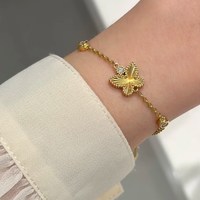 Annaya 流光蝶影蝴蝶手链S925银高级感轻奢小众七夕生日礼物送女友