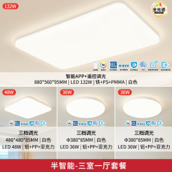 雷士 全光谱IP40防蚊虫吸顶灯-三室一厅【包安装】