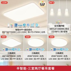 雷士 全光谱IP40防蚊虫吸顶灯-三室两厅带餐吊【包安装】