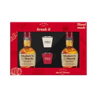 美格波本威士忌 小瓶375ml 双支礼盒 进口洋酒MAKER'SMARK--百补