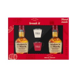 美格波本威士忌 小瓶375ml 双支礼盒 进口洋酒MAKER'SMARK--百补
