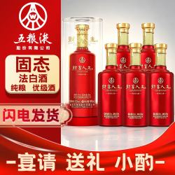 五粮浓香 五粮液财富人生浓香型白酒四川名酒 52度 500mL 6瓶 整箱装珍酿红
