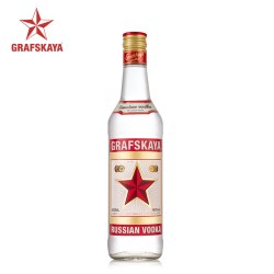 GRAFSKAYA 进口洋酒格拉夫GRAFSKAYA红牌原味伏特加调酒鸡尾酒基酒500ml