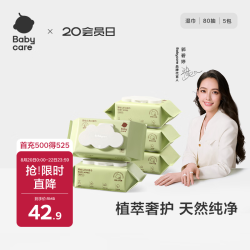 babycare 婴儿湿巾 80抽*5包