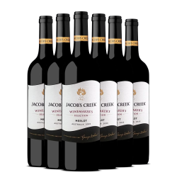 JACOB'S CREEK 酿酒师臻选系列梅洛干红葡萄酒750ml六支装澳洲进口红五星
