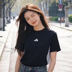 adidas 夏季日常时尚运动休闲 女子短袖T恤