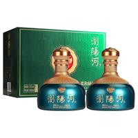瀏陽河 柔和绿钻 52度浓香型白酒 500ml*2瓶 礼盒装