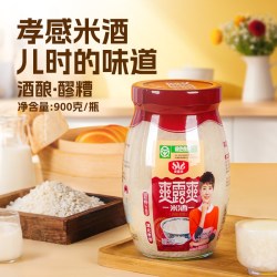 爽露爽 醪糟酒酿900g瓶装传统工艺发酵湖北孝感特产米酒酿绿色食品