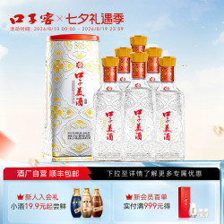 口子窖 口子美酒银盒版41度500mL*6瓶 兼香型纯粮食白酒整箱口粮酒