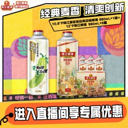 珠江啤酒 经典老珠江980mL*6罐+珠江原浆苦瓜青瓜味啤酒980mL