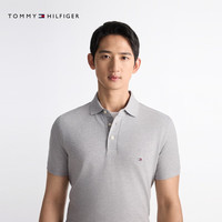 TOMMY HILFIGER 珠地棉翻领短袖POLO衫 雾空灰 S