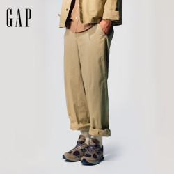 Gap 男装春季款基础款直筒卡其裤百搭简约风休闲长裤723811 卡其色 30 （170/80A）亚洲尺码