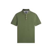 TOMMY HILFIGER 珠地棉正肩翻领 POLO衫 军绿色 M