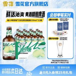 雪花 啤酒越小啤青梅气泡岛黄酒精酿啤酒330ml*12瓶 整箱装
