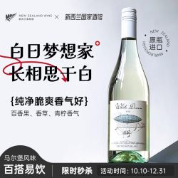 琅廷 微醺推荐 白日梦想家新西兰马尔堡长相思干白葡萄酒 百搭易饮25年