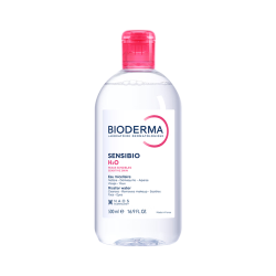 贝德玛 粉水敏感肌洗卸温和不伤肤卸妆水500ml*2 加赠化妆棉30片