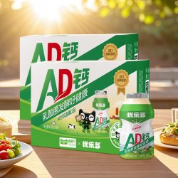 优乐多 AD钙奶乳酸菌饮100gx24瓶x2箱益生菌酸奶