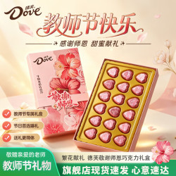 德芙 巧克力礼盒教师节礼物送男女老师七夕情人节礼物送女友实用有意义 敬谢师恩粉色教师节礼盒95g