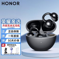 荣耀亲选 荣耀 LCHSE 耳夹式通话降噪 黑色 无线蓝牙耳机