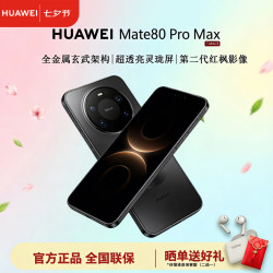 华为 Mate 80 Pro Max 手机 16GB+512GB 极夜黑