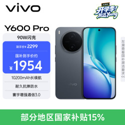 vivo Y600Pro 10200mAh蓝海电池 皓月黑 8GB+256GB 手机