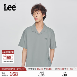 Lee 标准版防晒紫外线Logo印花男女款凉感短袖polo衫