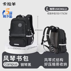 卡拉羊 防下坠减负 风琴书包
