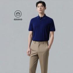 BOSS 丝光棉麻 男士POLO衫