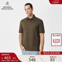 Brooks Brothers 3002 纯色刺绣logo Polo衫 深绿色 XL
