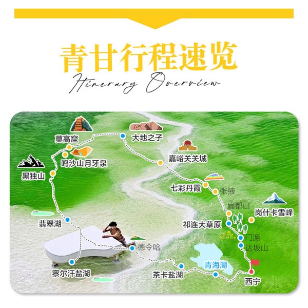 青甘大环线 2-8人小团 纯玩5-10天 可选购往返机票