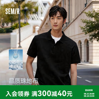森马 基础速干 POLO衫 黑色 S 男士短袖上衣