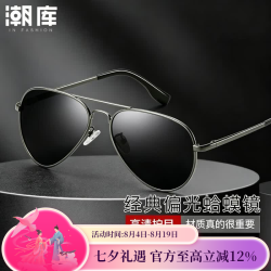 潮库 时尚小框近视墨镜高级感可配度数带小脸太阳眼镜合集 TYJ30250-枪框偏光灰片 配太阳镜片0-600度，散光200度内