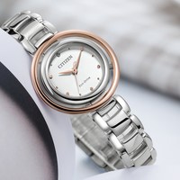 CITIZEN 光能驱动女士手表EM0668-83A 商务通勤 休闲出行