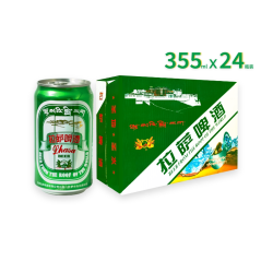 拉萨啤酒 绿听装355ml*24罐装整箱 西藏特产泉水精酿经典拉格10°P