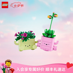 乐高 摇滚盆栽 积木花植