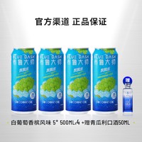 布鲁大师 BLUEDASH飘飘燃0糖0嘌呤0脂4/12罐装500ml气泡酒女士果酒