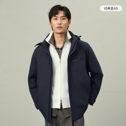 Hodo 三防舒暖鹅绒服冬季鹅绒连帽防水防寒羽绒服男预