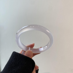 饰品 Bluehour玉镯白月光手镯女款天然冰种玛瑙玉髓翡翠荔枝冻贵妃镯子